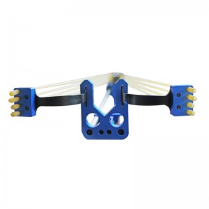 Fionda per fucile Fionda da caccia elastica a 8 fili con fionda da caccia ad alta resistenza in acciaio inossidabile super fionda con funzione di tiro all'aperto.
