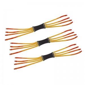 Forte fionda con elastico a doppio strato a 8 fili per esterno, speciale pelle per fionda con piercing interno