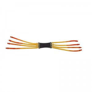 Forte fionda con elastico a doppio strato a 8 fili per esterno, speciale pelle per fionda con piercing interno