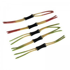 Forte fionda con elastico a doppio strato a 4 fili, speciale pelle per fionda con piercing interno all'aperto