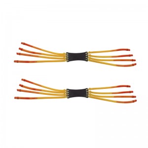 Forte fionda con elastico a doppio strato a 8 fili per esterno, speciale pelle per fionda con piercing interno