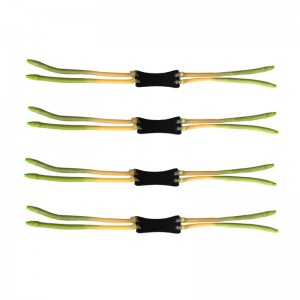 Forte fionda con elastico a doppio strato a 4 fili, speciale pelle per fionda con piercing interno all'aperto