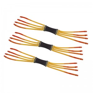 Forte fionda con elastico a doppio strato a 8 fili per esterno, speciale pelle per fionda con piercing interno
