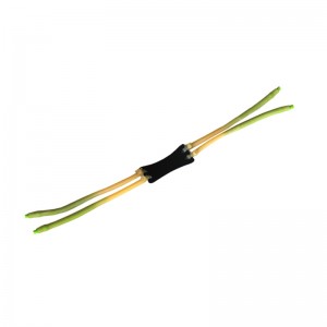 Forte fionda con elastico a doppio strato a 4 fili, speciale pelle per fionda con piercing interno all'aperto