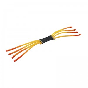 Forte fionda con elastico a doppio strato a 8 fili per esterno, speciale pelle per fionda con piercing interno